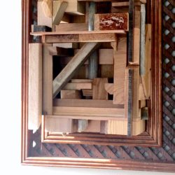 Room for Rent wood sculpture framed lattice